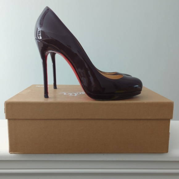 Christian Louboutin Shoes - Christian Louboutin Filo 120 high heel red bottom purple plum